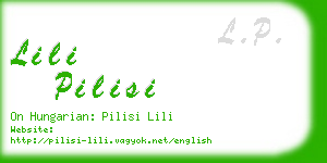 lili pilisi business card